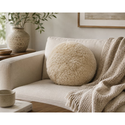 Coussin en peau de mouton tondue 12,20