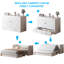 Queen Murphy Bed with Usb Charging Station & Storage Drawers,White-876555235