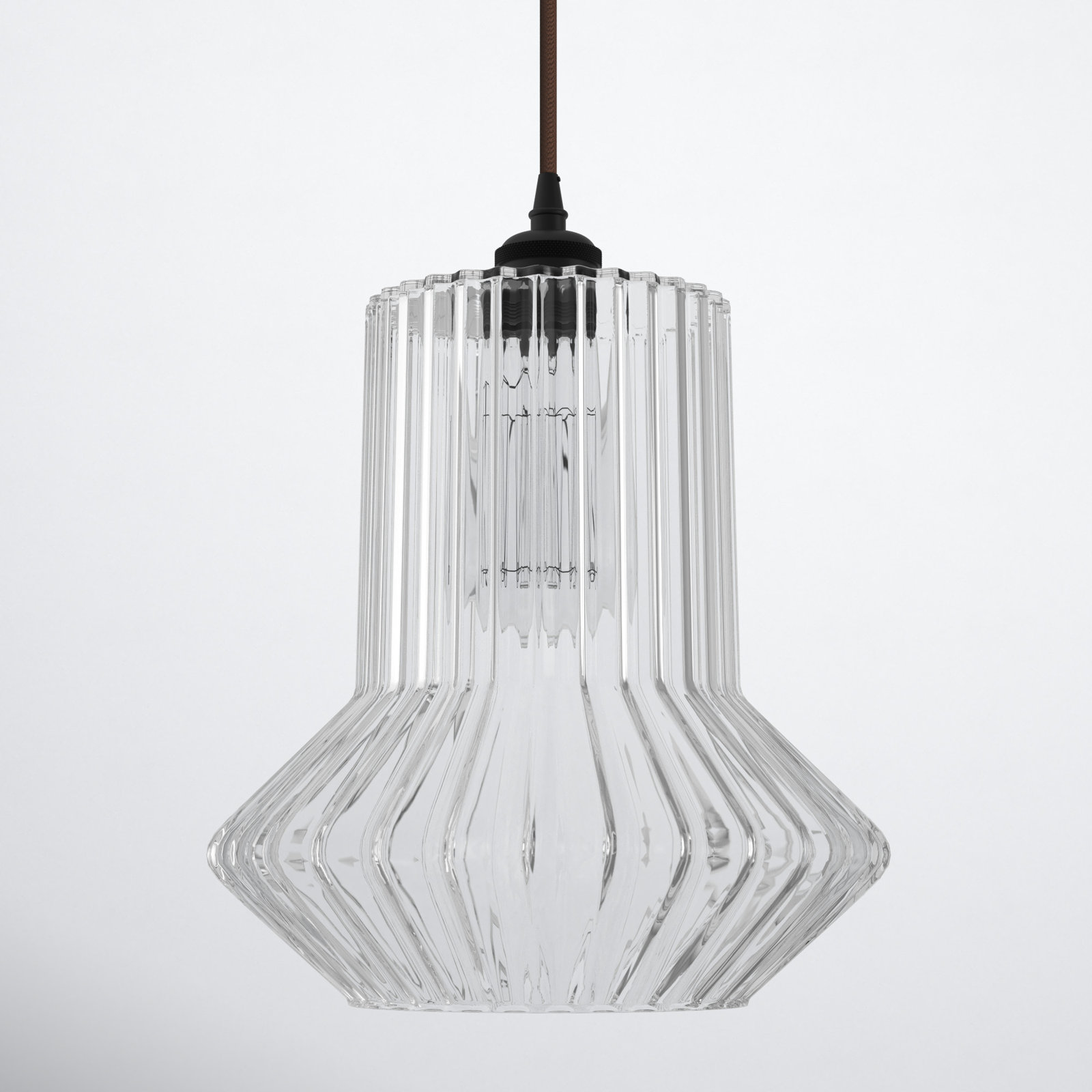 Montrose Single Light Glass Dimmable Pendant, Oil Rubbed Bronze, LED