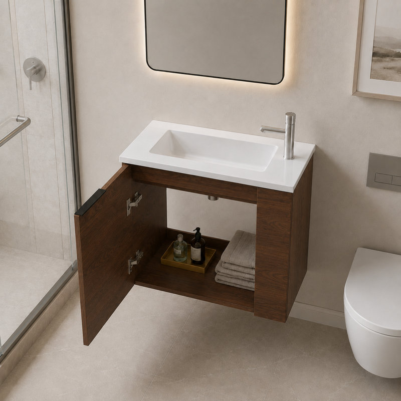 Single Bathroom Vanity with Ceramic Top