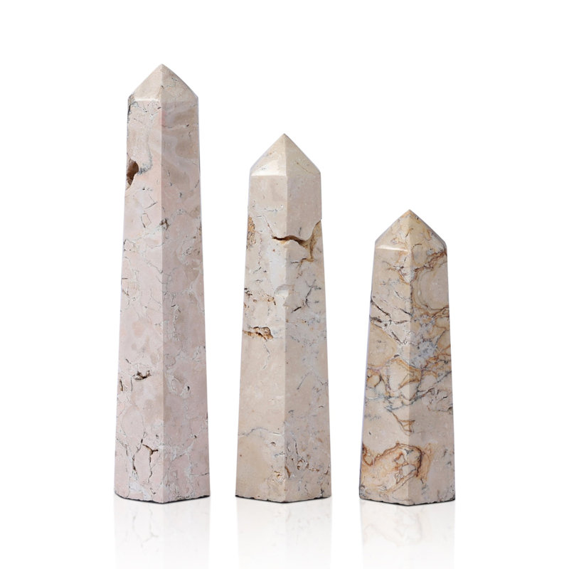 Travertine Obelisk Set-Romano Fosse Travertine