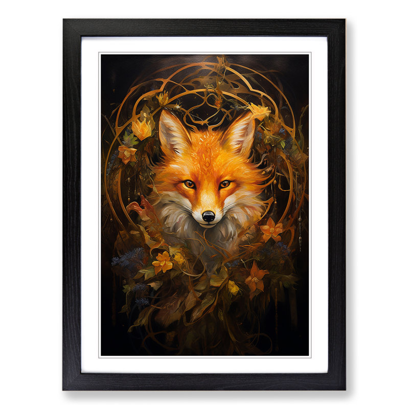 Single Picture Frame Print on Wood, 34cm H x 25cm W, Black Framed