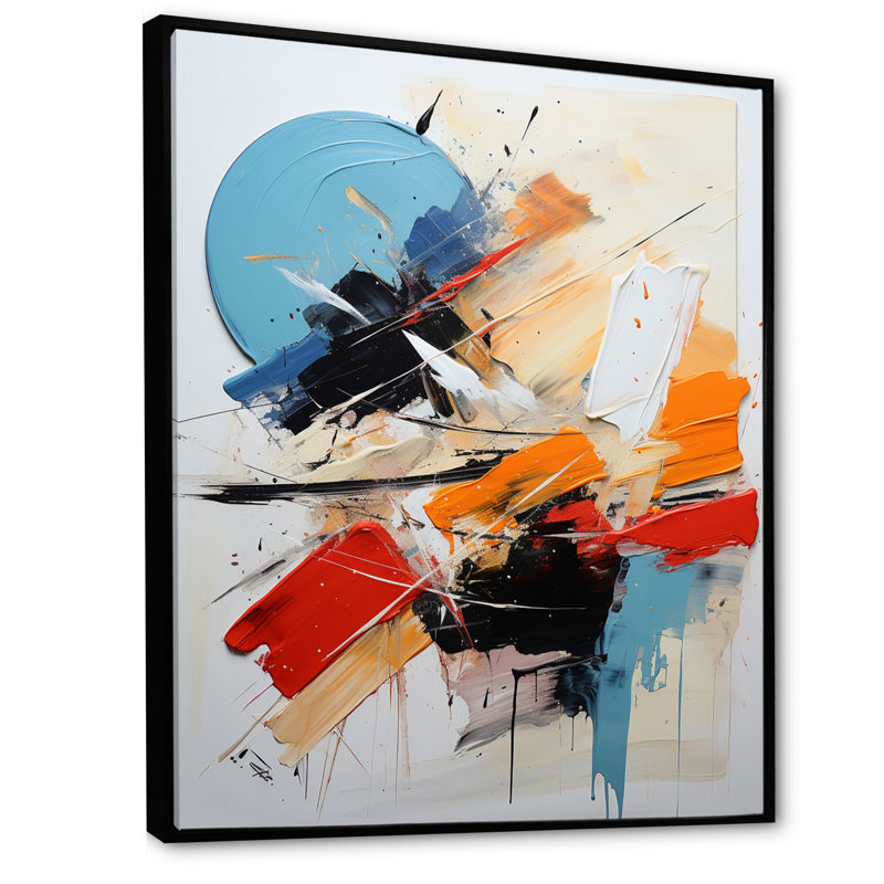 «Cerulean Passager Of Fragile Wisdom Abstract», reproduction d'art sur toile, H 40 po x l 30 po x P 1,5 po