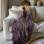 Jeté Violet Blossom Belle - 1 pièce Sherpa Blan Premium-550293008
