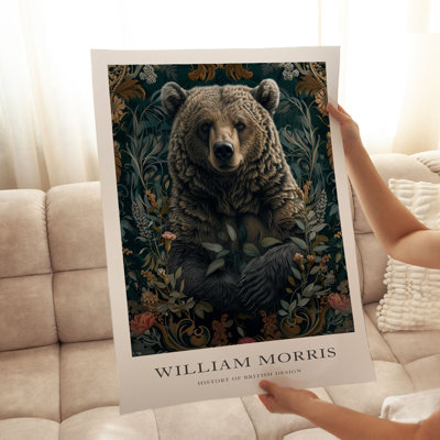 Animaux, animaux William Morris Bear I, reproduction d'art sans cadre