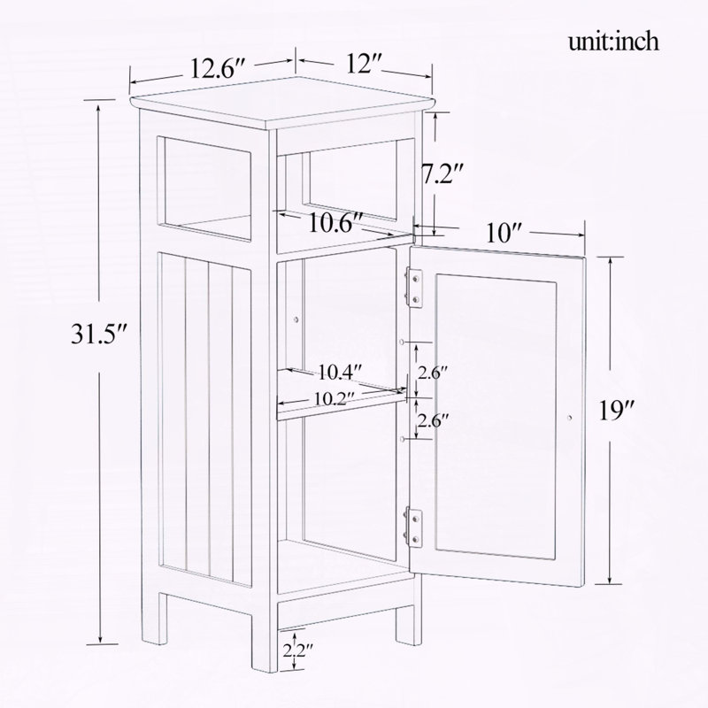 Armoire de rangement à une porte