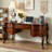Retro Rectangular Brown Solid Wood Writing Desk