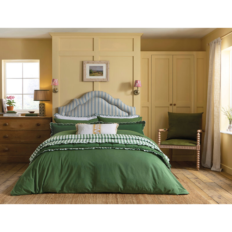 Country House Washed Cotton Duvet Cover Set, King Duvet Cover + 2 Pillowcases