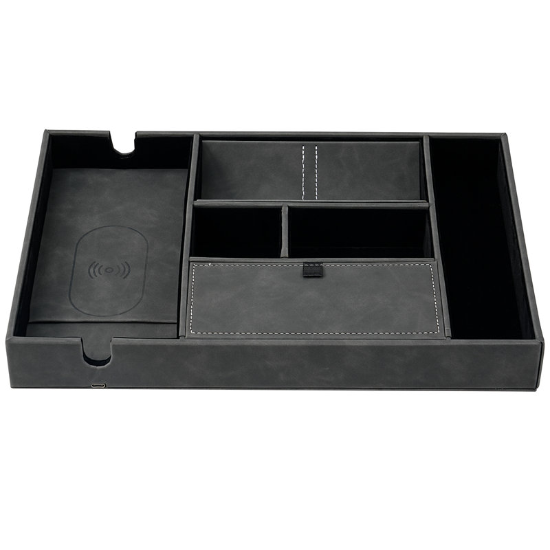 TRIXES @Home Jewellery Organiser Tray + Dividers, Grey