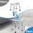 Ebern Designs Blue Upgraded Shower Stool, 17.3*10.6*16~19in