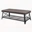 Table basse capitonnée en similicuir