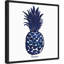 «Indigo Pineapple» par Aimee Wilson - cadre flottant, reproduction d'art sur toile
