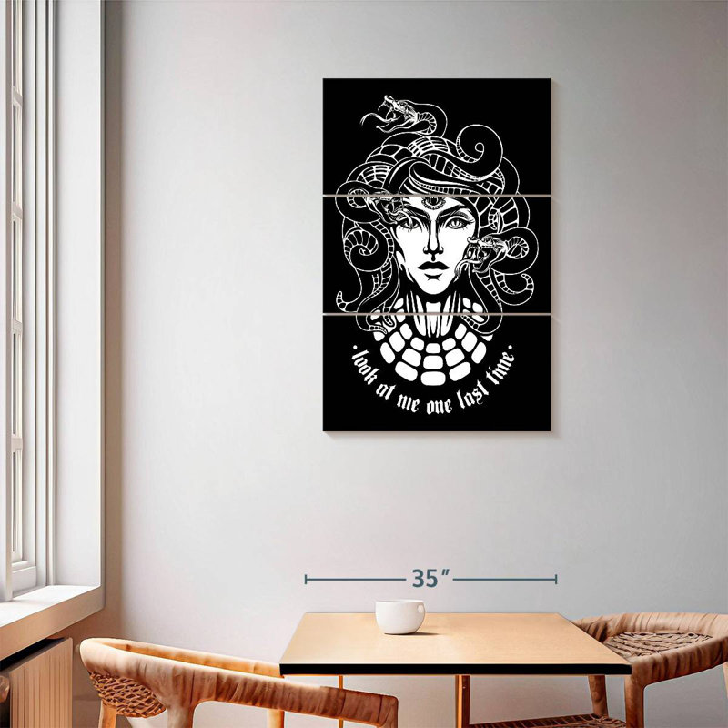 Kelan Medusa Quote, 57" H x 36" W