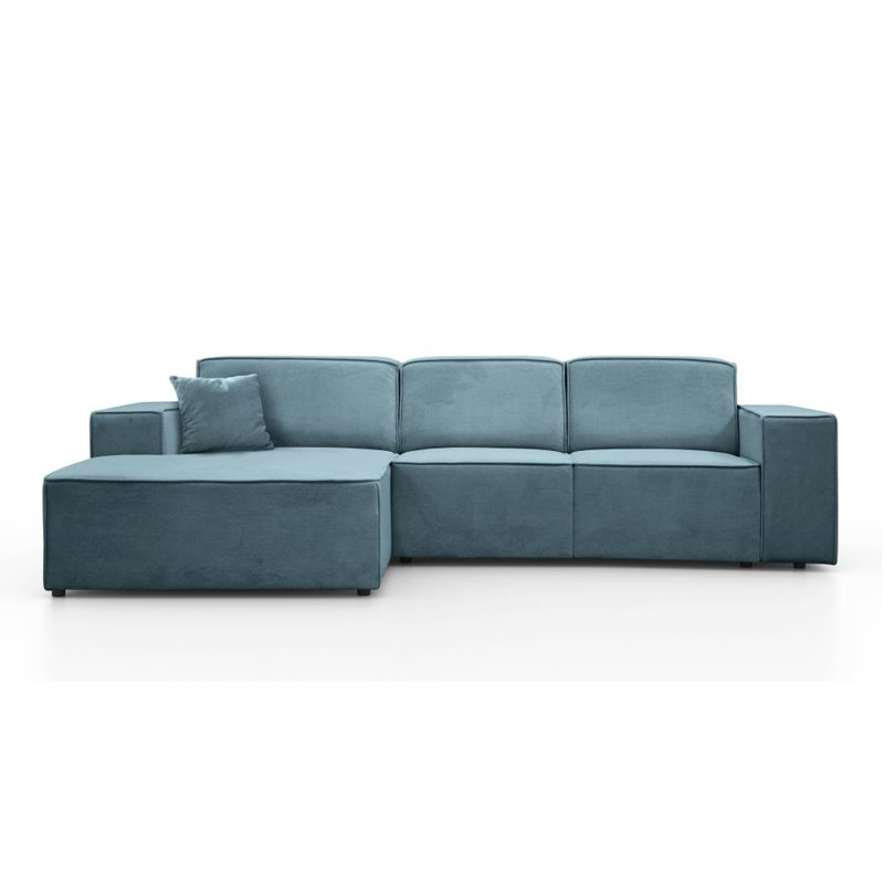 Avionna 4 Seater Sofa & Chaise, Blue, Left Hand Facing
