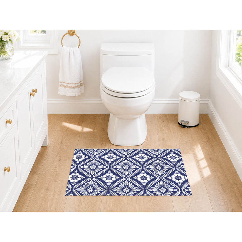 Tapis de toilette rectangulaire absorbant et antidérapant Talia