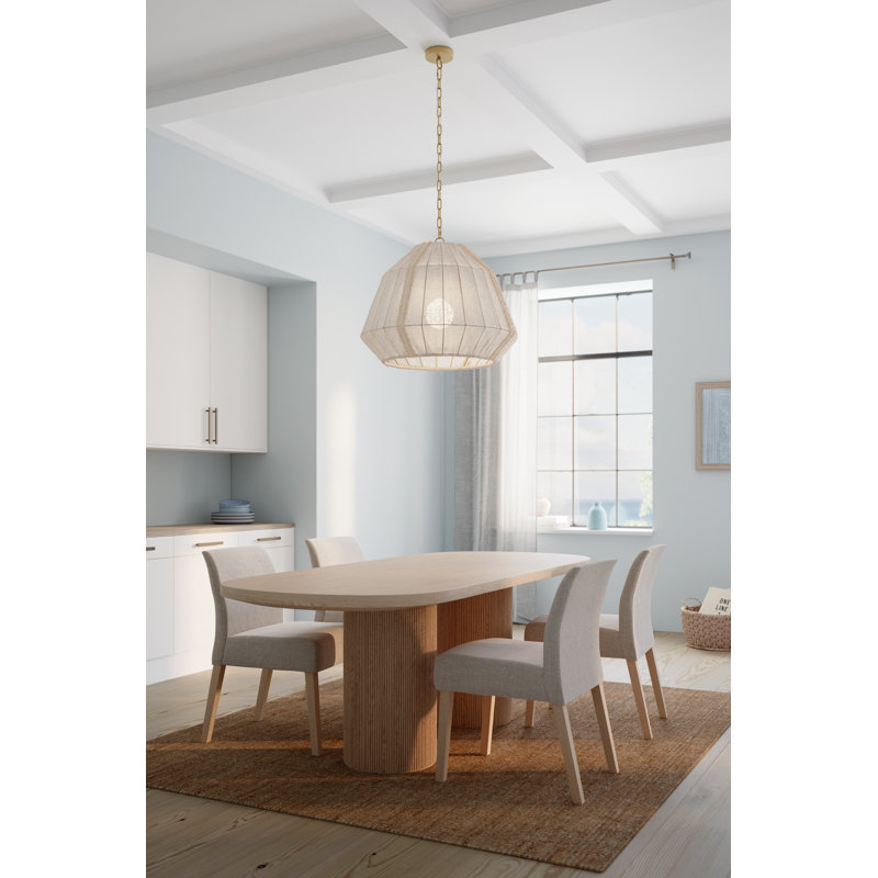 Luminaire suspendu 1 lumière Velune, H 22 po x l 28 po x P 28 po, 1 lumière