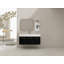 Meuble-lavabo mural 48 po avec lavabo et support de rangement, lavabo en résine à rebords épais, ensemble KD-126528437