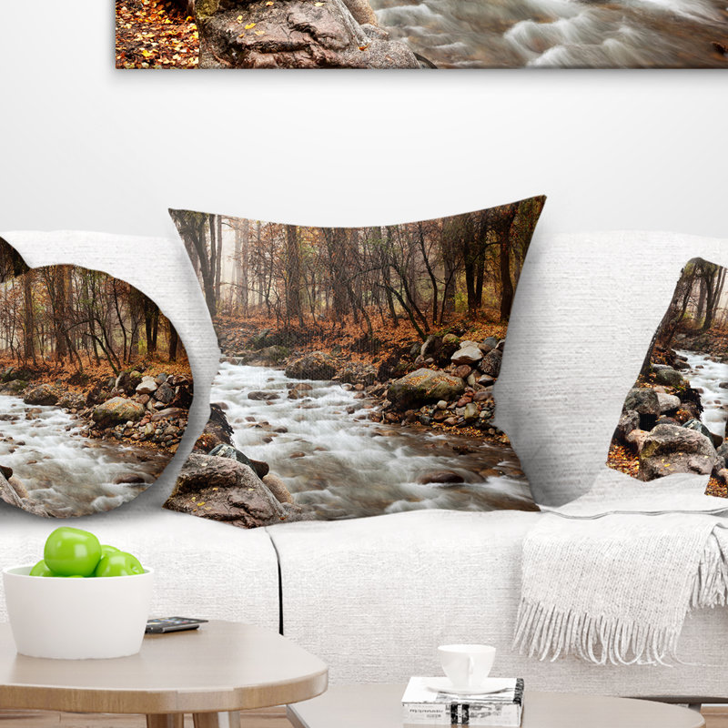 Oreiller en bois d’automne, 12 po x 20 po, Coussin lombaire