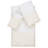  3 Piece Turkish Cotton Cream Lace Embellished Towel Set-558768869