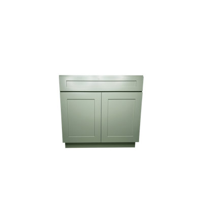 Shallow Green Plywood Ready-to-Assemble Standard Base Cabinet