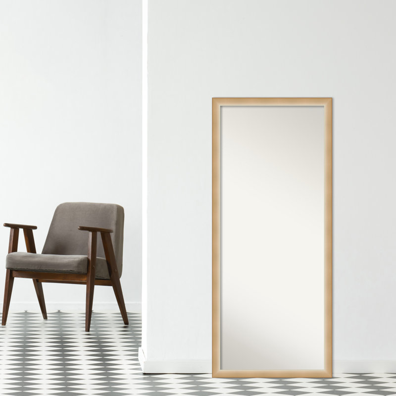 Miroir pleine grandeur sol Chiesa, 63,25 po x 27,25 po, Doré Eva Ambre