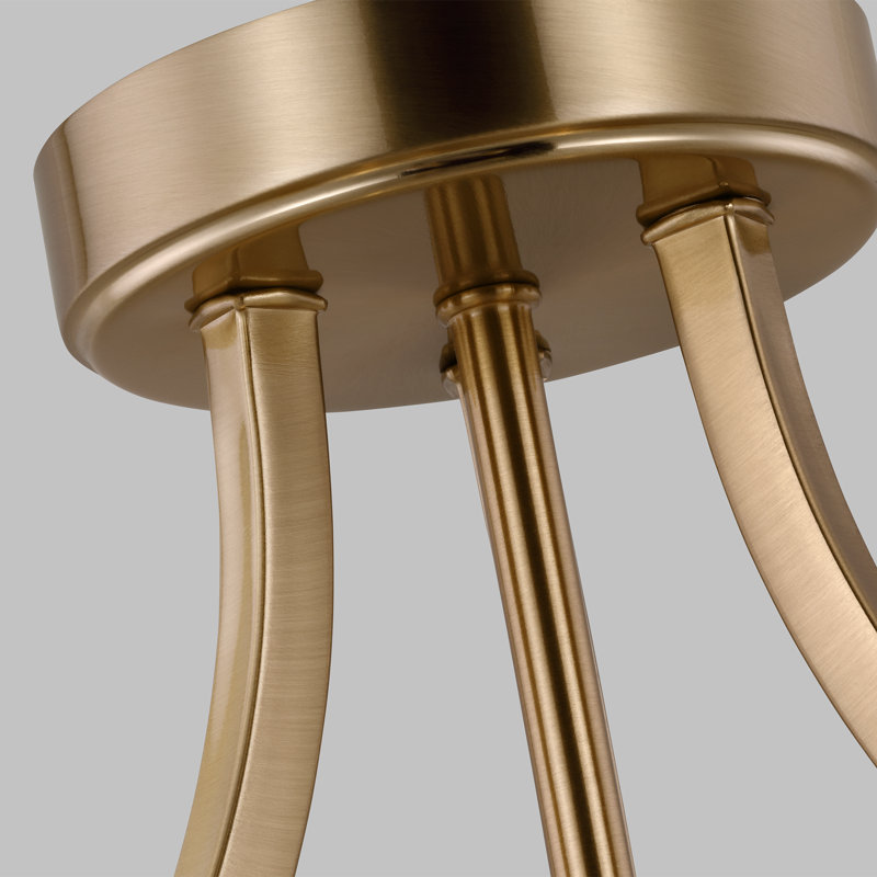 Luminaire suspendu semi-encastré Geary, Laiton satiné