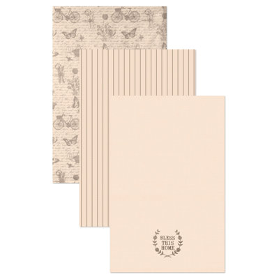 Nature's Script Embroidered Tea Towel Kitchen Towel