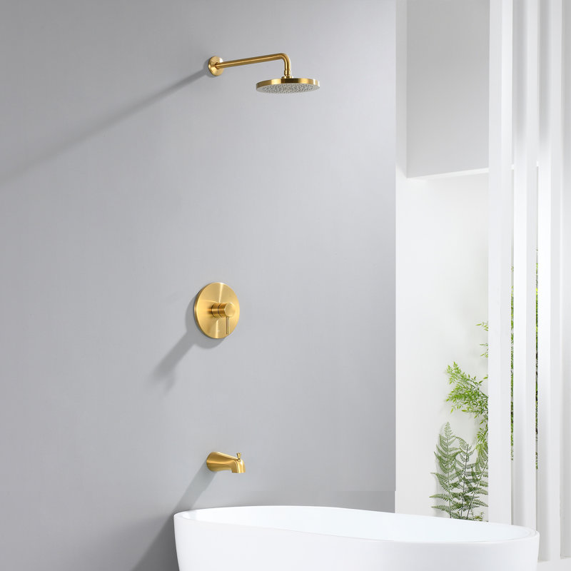 Robinet de baignoire et douche monocommande à 1 jet avec valve, Noir mat