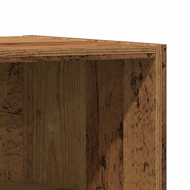 Leitha 40cm W Manufactured Wood Bedside Table, Old Wood