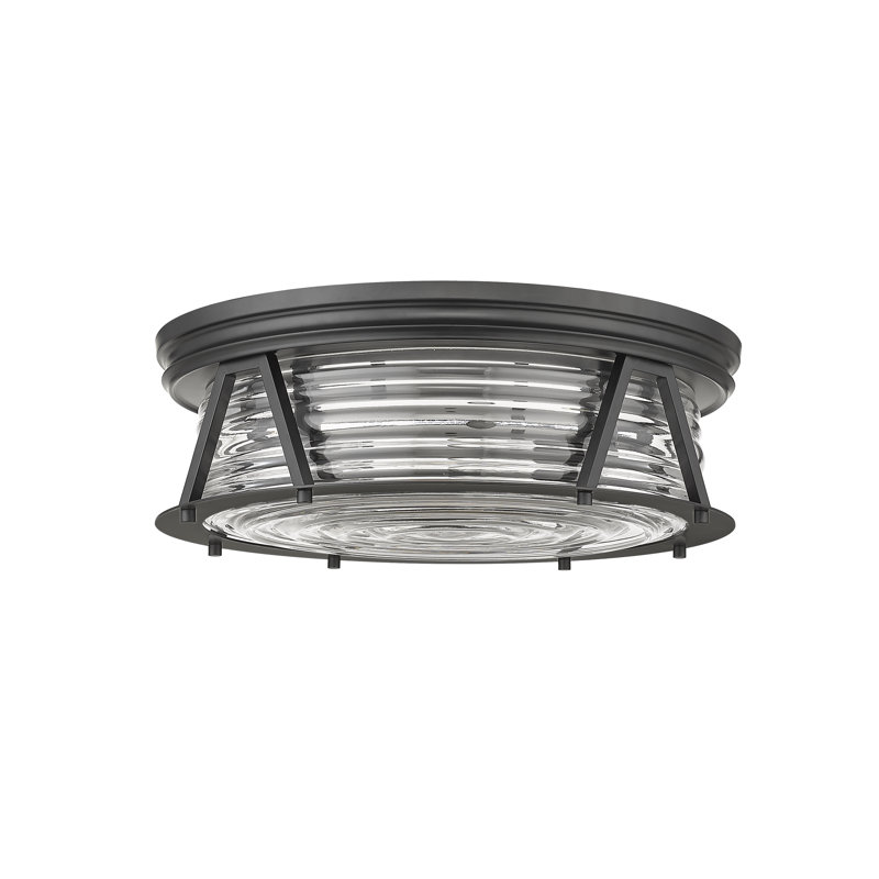 Plafonnier encastré 20 po à 4 lumières Smithies, Noir mat