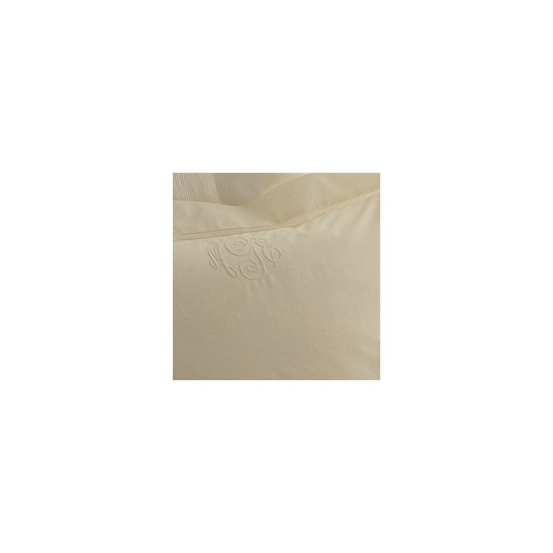 Lyric 500 Thread Count 100% Cotton Percale Flat Sheet, Queen, Ivory