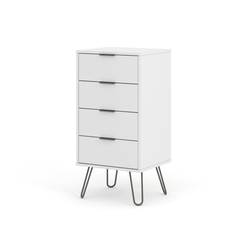 Dufresne 4 Drawer Industrial Design Narrow Chest
