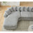 127'' Large Sectional Sofa ,Elegant Curved Design ,High-Resilience Foam ,Ten Back Cushions,L-Shape Left Sofa,No Assembly Required (Soft Corduroy Fabric)-307347589