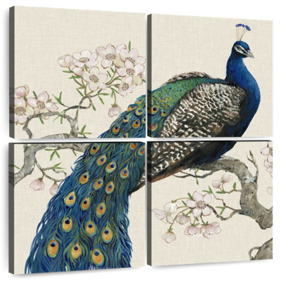 Brampt paon et fleurs I