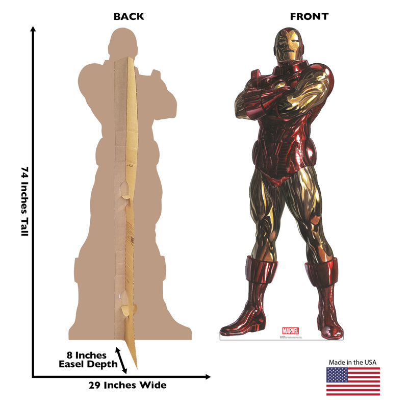Iron Man Life-Size Red and Gold Cardboard Standup