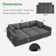 Latitude Run U-shaped Corduroy Sectional Modular Sofa Cloud Couch