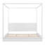 King Size Wood LED Canopy Bed ,Canopy Platform bed With Support Slats, No Box Spring Needed-124151144