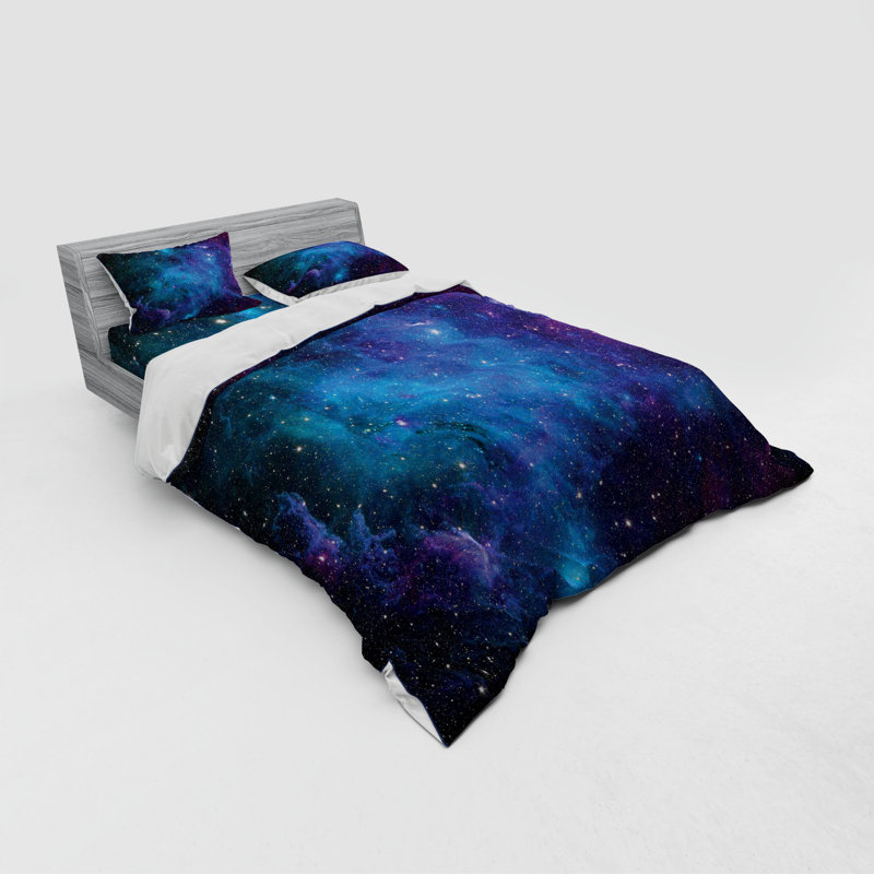 Modern & Contemporary Polyester Abstract Duvet Cover, Queen Duvet Cover + 3 Additional Pieces