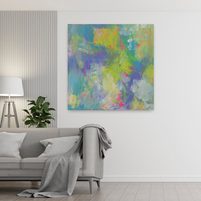 Contemporary Glee With Abstract Blue Art