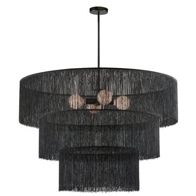 Lustre 4 lumières Cesidia - avec abat-jour
