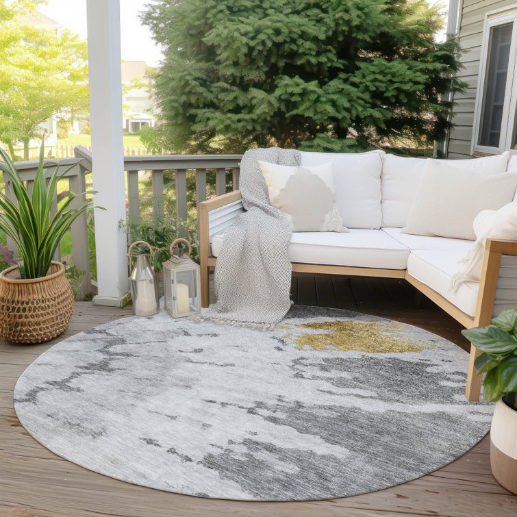 Melania Washable Abstract Indoor / Outdoor Rug