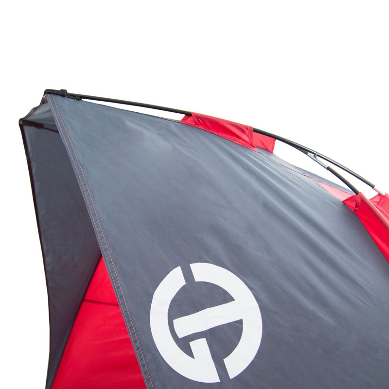 Tahoe Gear Cruz Bay Summer Sun Shelter and Beach Shade Tent Canopy, Red