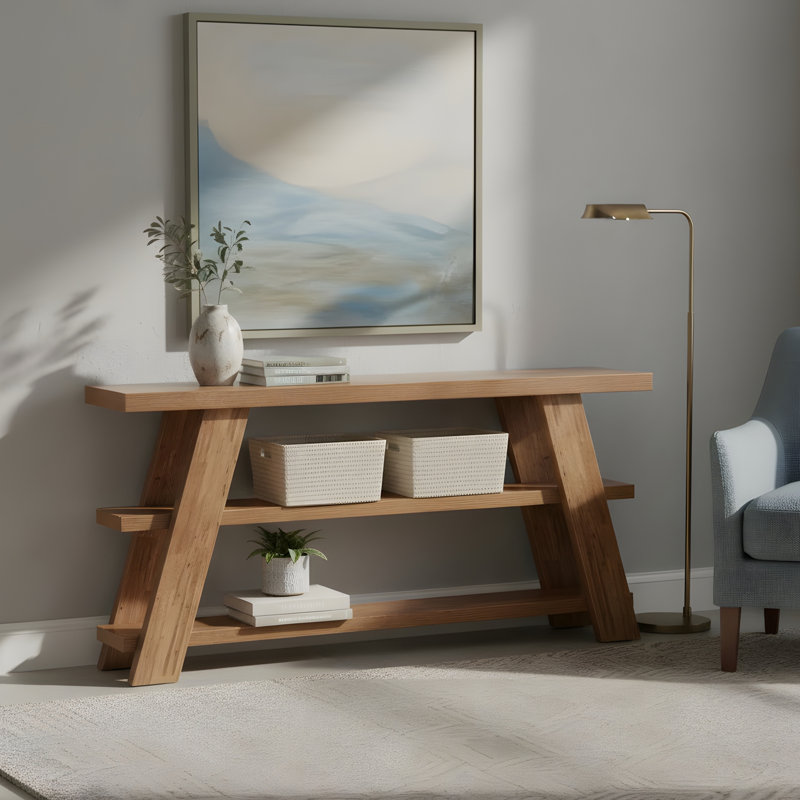 Table d'appoint mince avec rangement, console à 3 niveaux, canapé