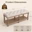 Linen Upholstered Storage Bench