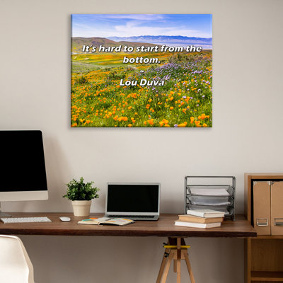 Artsy Quote "It’s hard to start from the bottom." By Lou Duva Gallery Wrapped Canvas