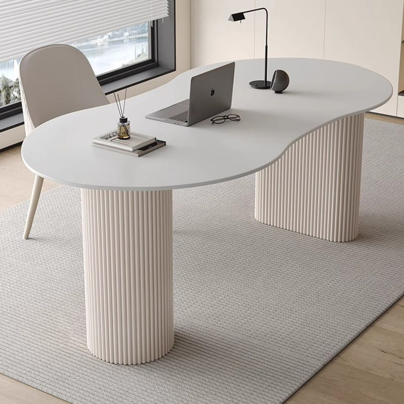 Bureau d'étude blanc, H 29,53 po x l 55,12 po x P 31,5 po