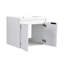 Meuble-lavabo en résine 36 po, 2 portes à fermeture douce, 1 armoire latérale, montage sur flotteur, contreplaqué blanc brillant, polyvalent pour une utilisation confortable