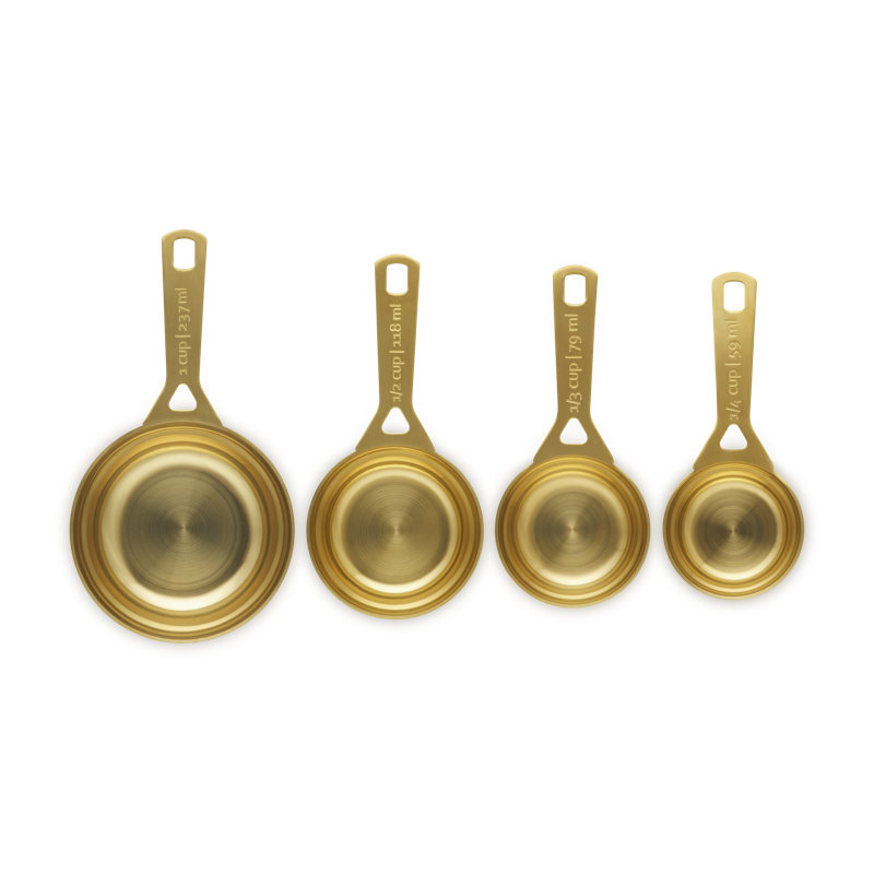 Gold Measuring Cups - Set of 4