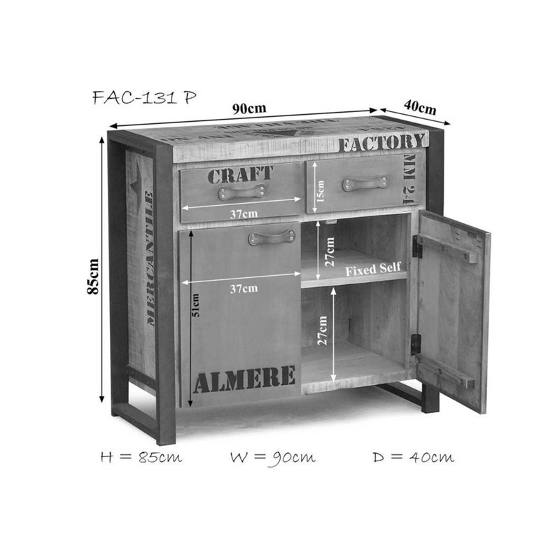 Factory 85cm Sideboard