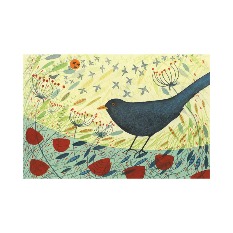 Blackbird & Crow by Michelle Campbell - Wrapped Canvas Gallery-Wrapped Canvas Giclée, 66.04 cm H x 45.72 cm W x 3.175 cm D